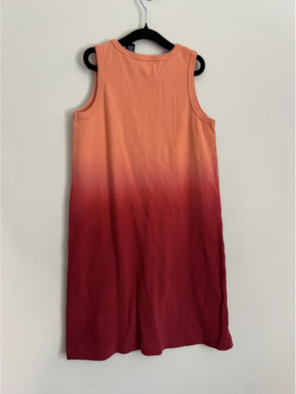 Vintage Y2K Girls Gap Orange Red Ombré Floral Detail Dress
